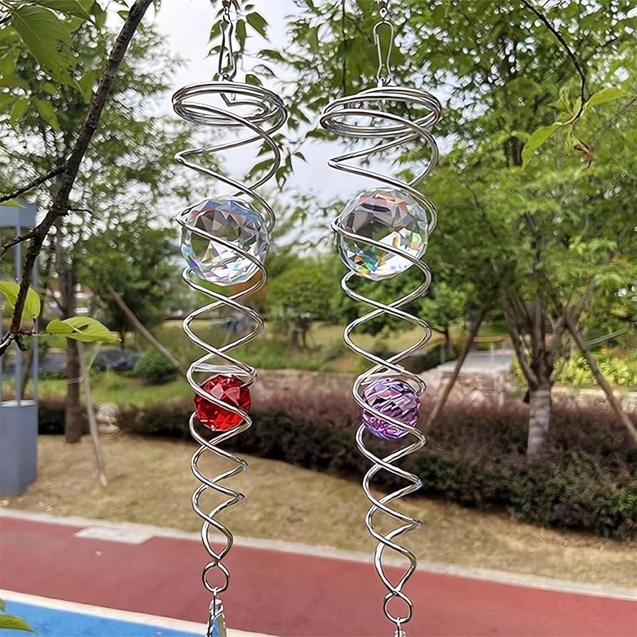 🔥 Last Day Sale Price |✨ Sacred Journey Spiral Crystal - Handmade by Sarah Moon (14 inches Length)