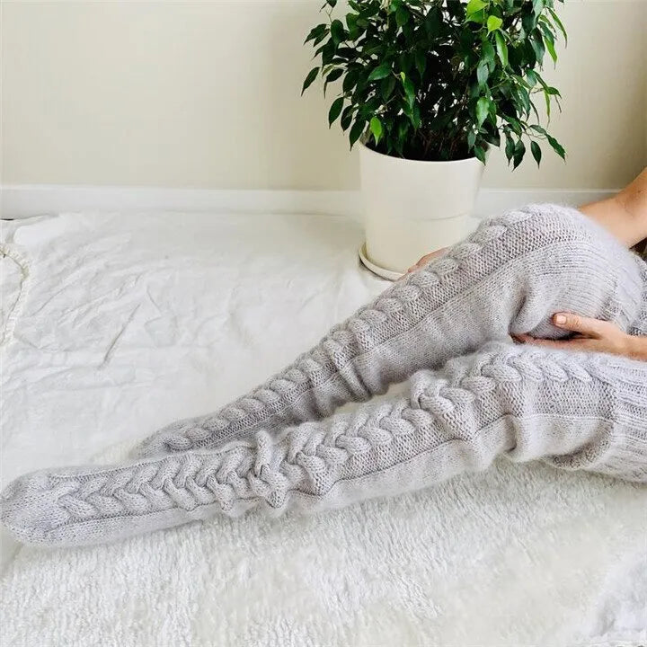 2025 Warm Over Knee Extra Long Knitted Socks
