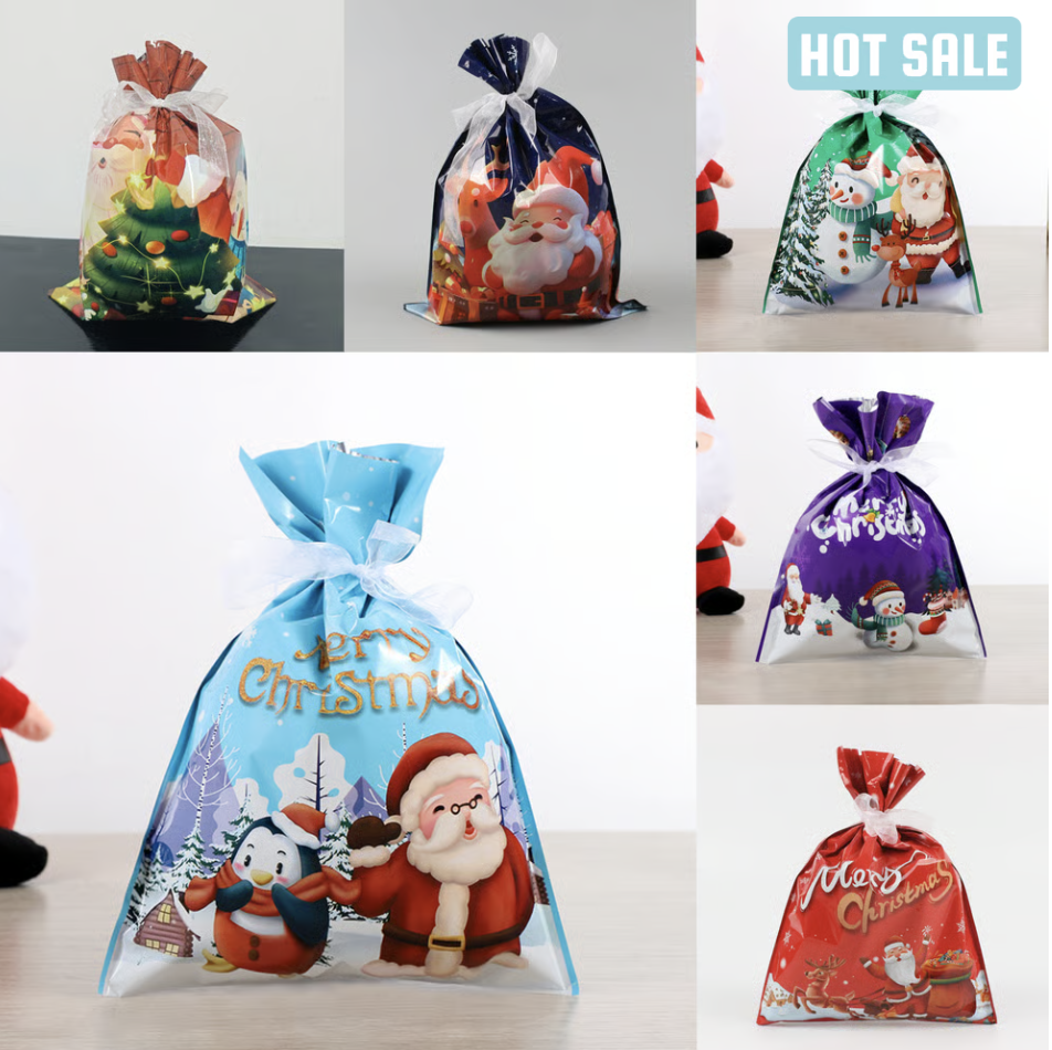 Reusable MerryPouch Christmas Tie Gift Bag