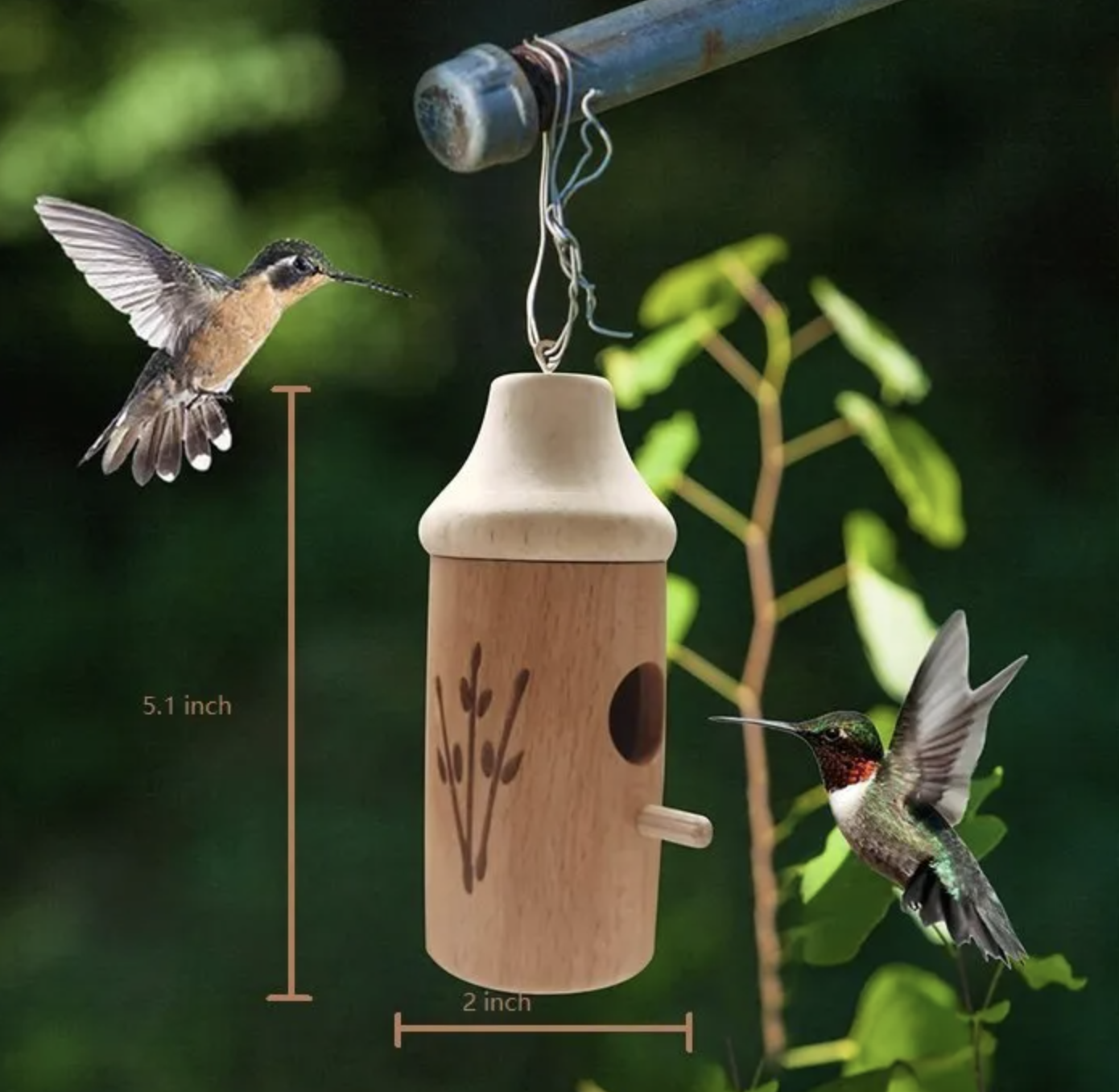 Wooden Hummingbird House-Gift for Nature Lovers