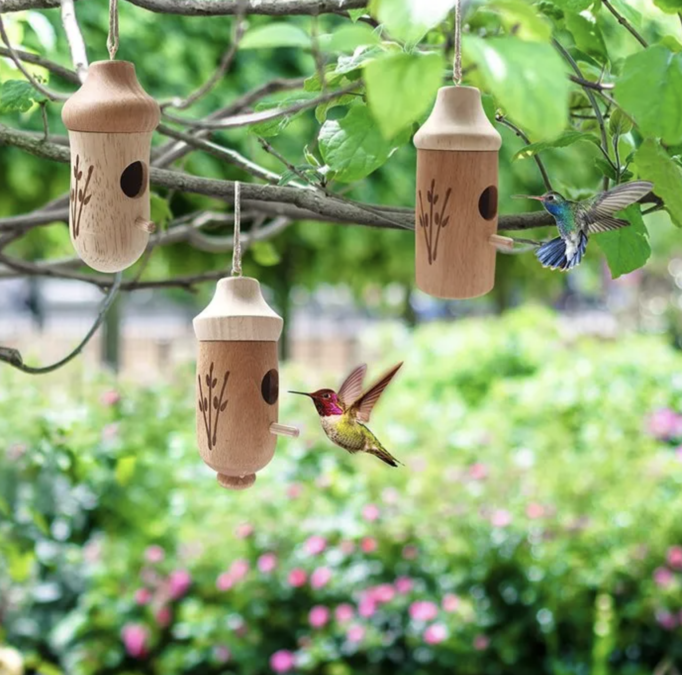 Wooden Hummingbird House-Gift for Nature Lovers