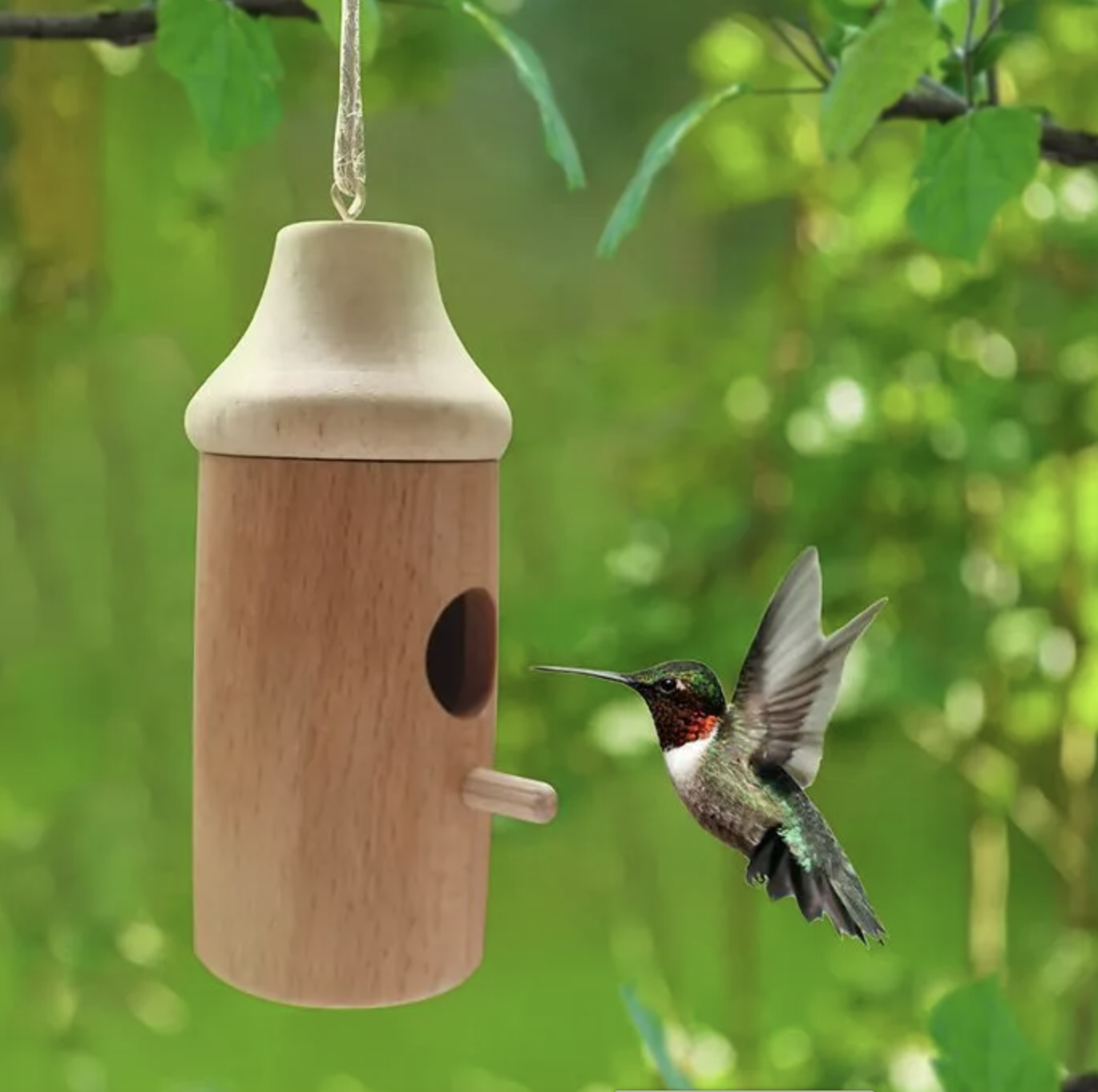 Wooden Hummingbird House-Gift for Nature Lovers