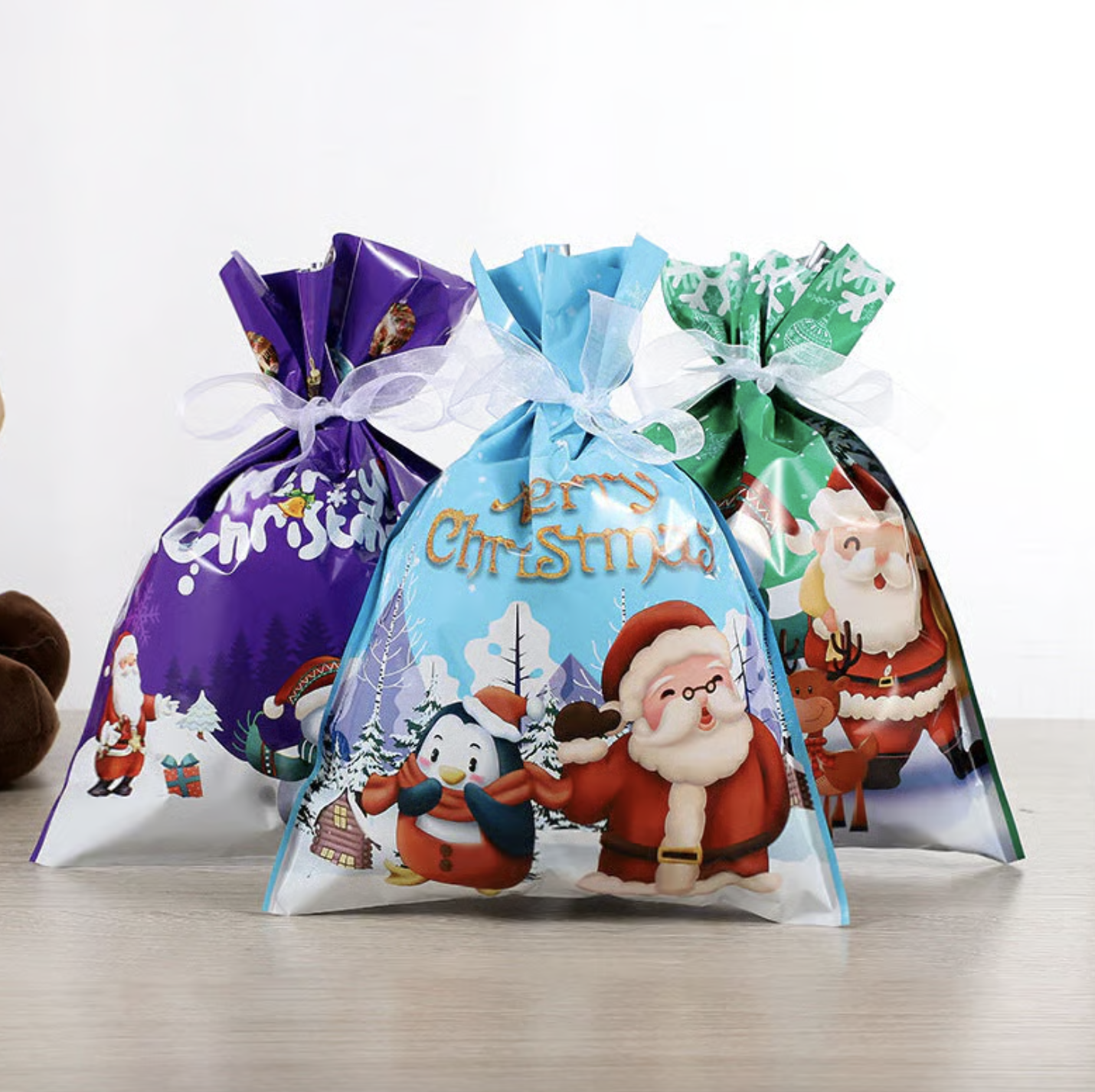 Reusable MerryPouch Christmas Tie Gift Bag