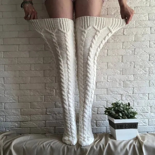 2025 Warm Over Knee Extra Long Knitted Socks