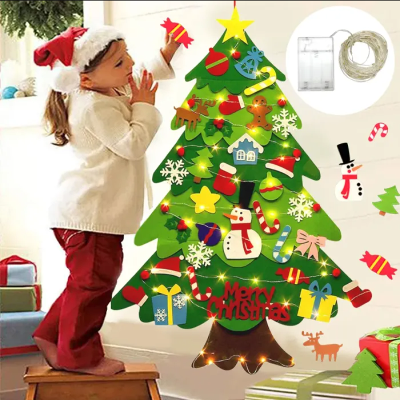 Interaktiver Filz-Weihnachtsbaum