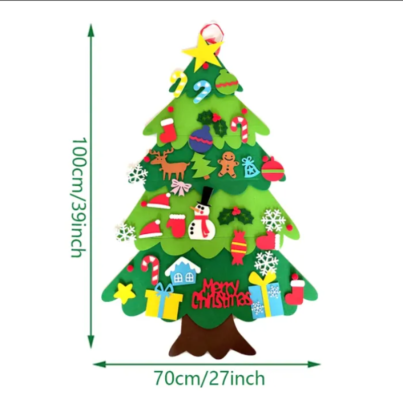 Interaktiver Filz-Weihnachtsbaum