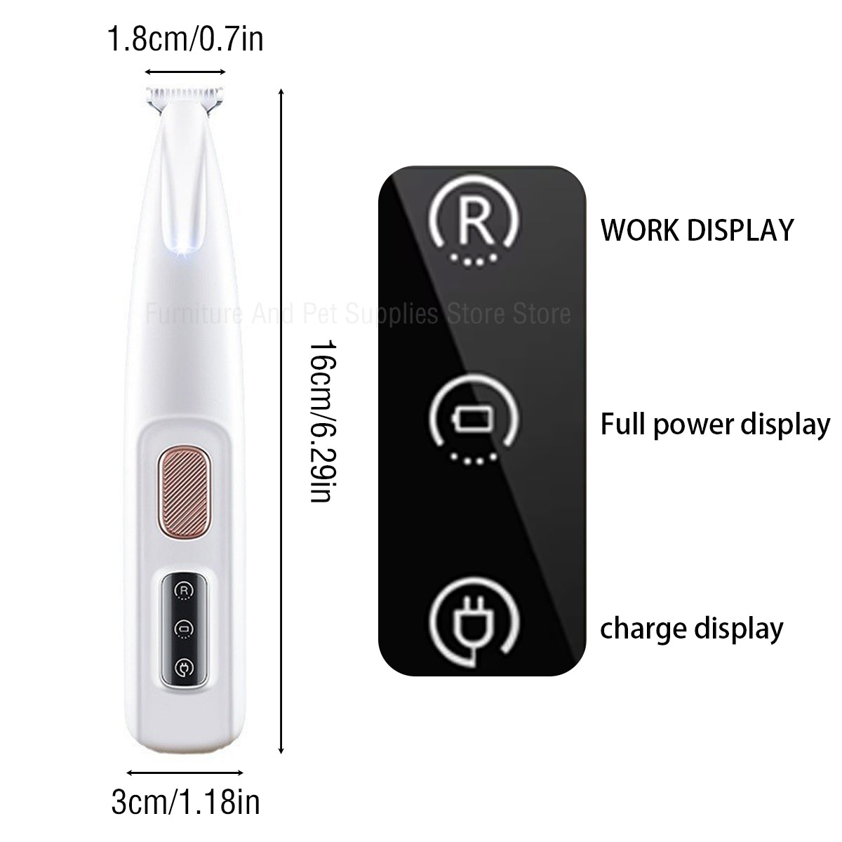 2025 Waterproof Rechargeable Pet Shaver with LED Light
