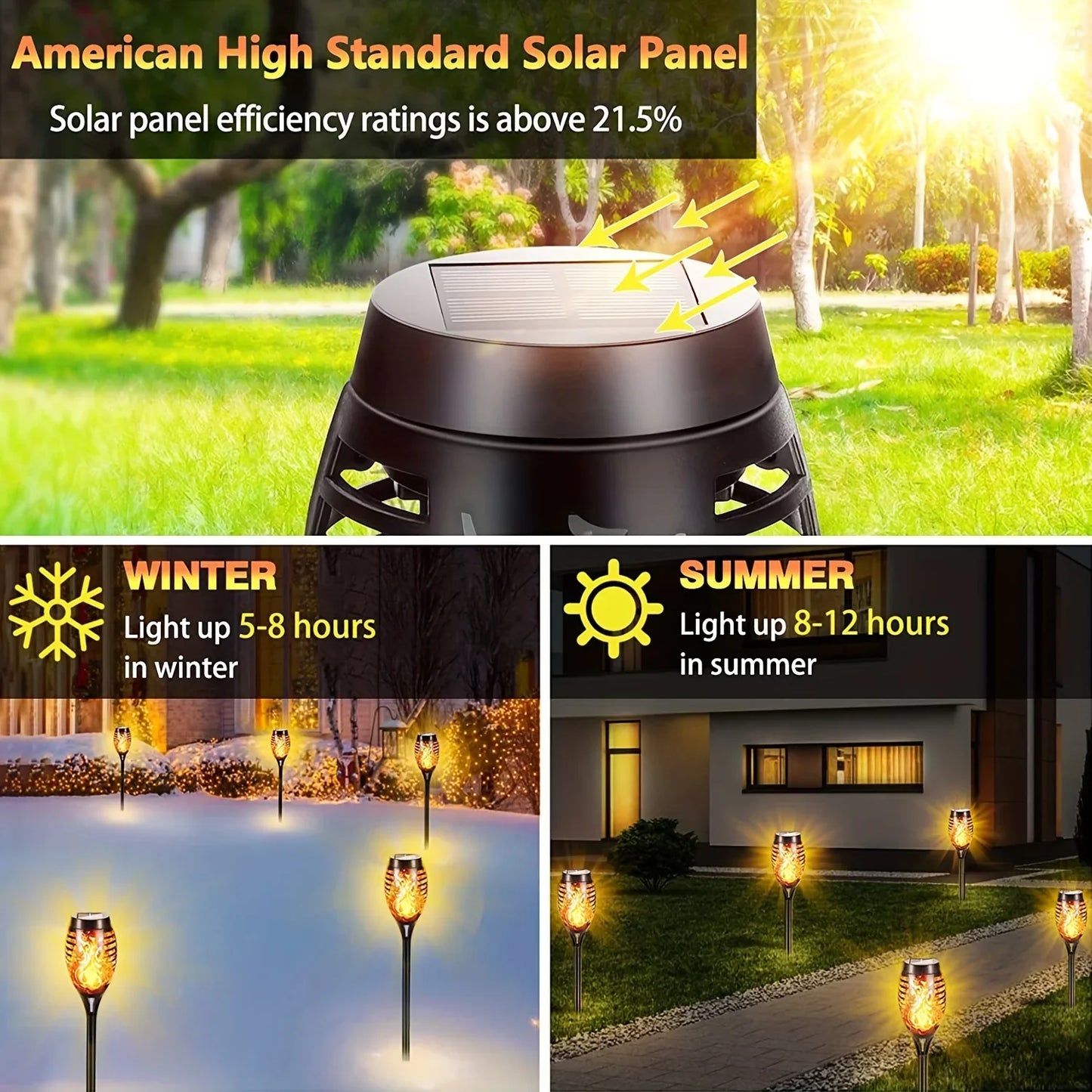 Solar Flame Garden Lights-1Pc