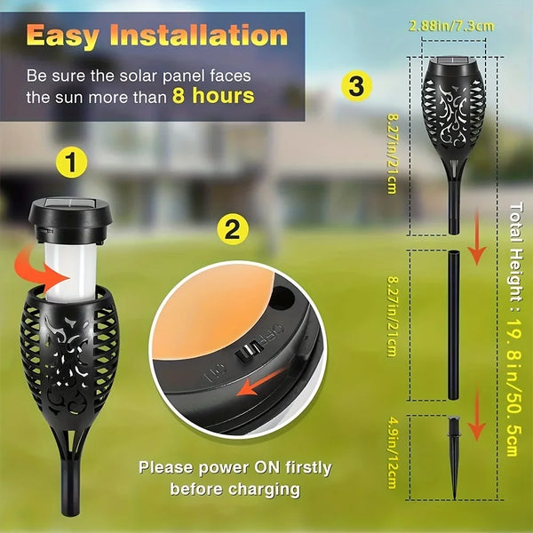 Solar Flame Garden Lights-1Pc