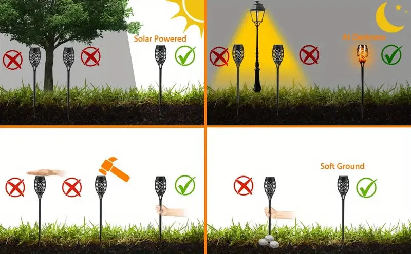Solar Flame Garden Lights-1Pc