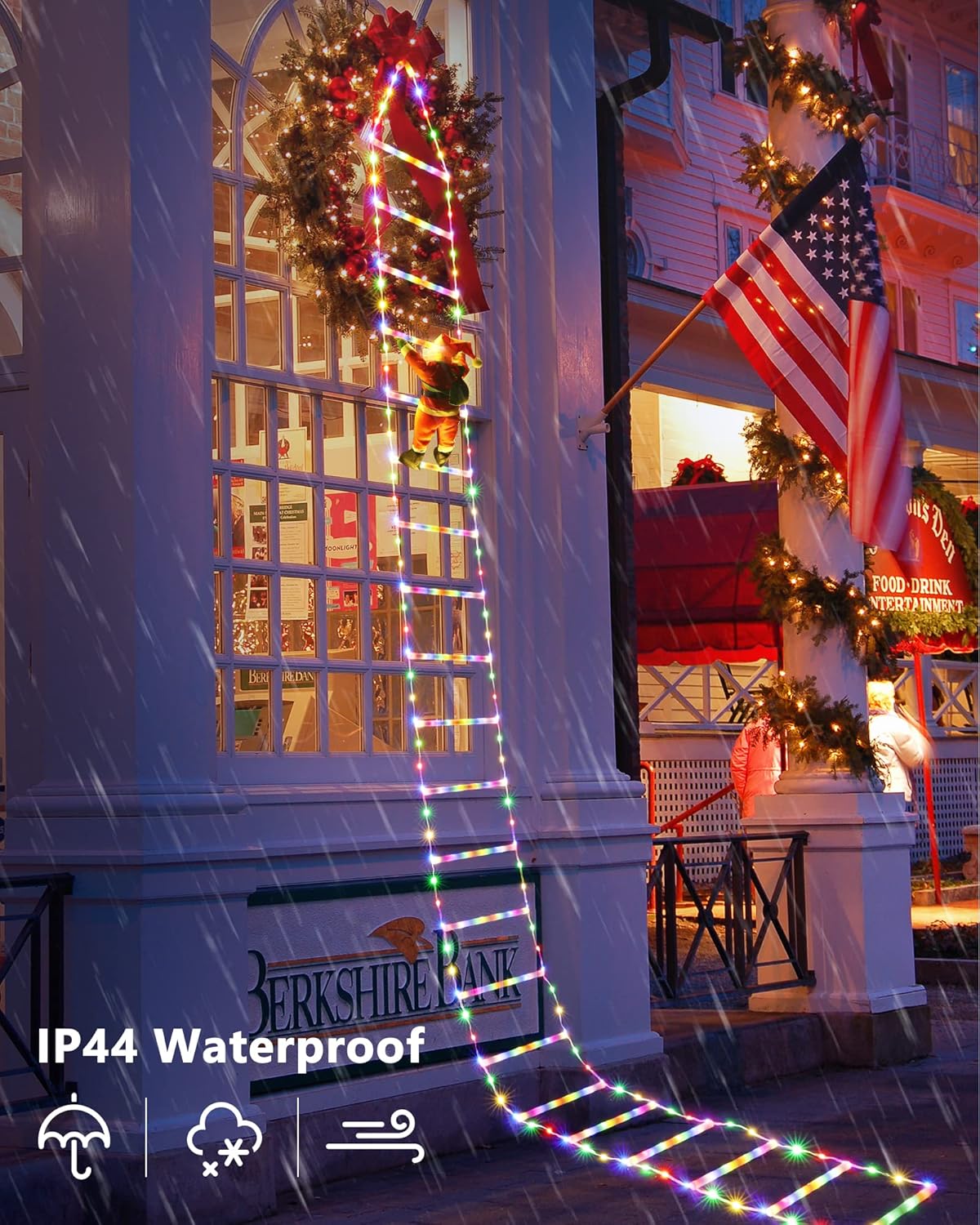 ( 🎉Early Christmas Promotion-50% OFF🎄 ) 🌲 Christmas LED Ladder with Santa