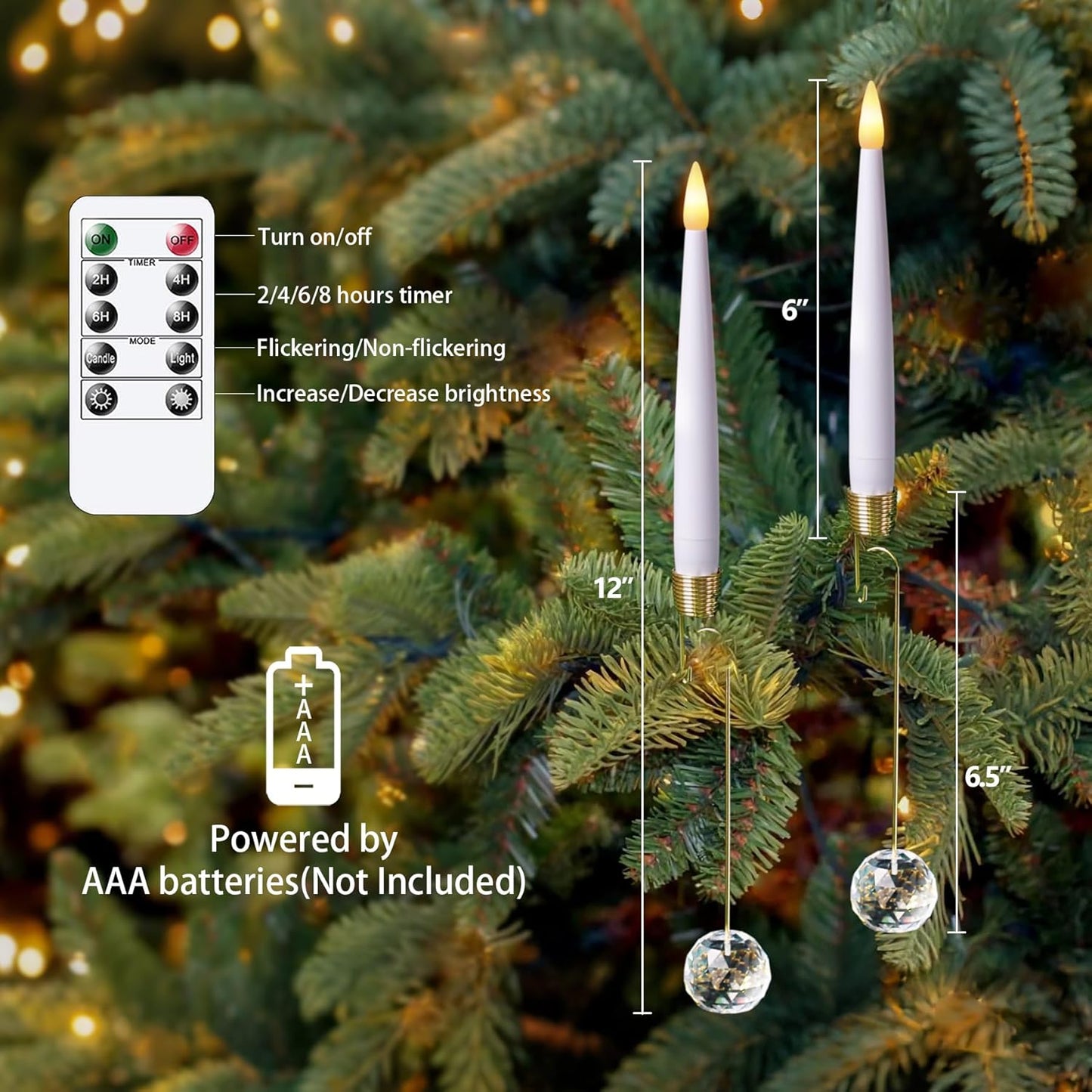 Elegant LED Taper Candles