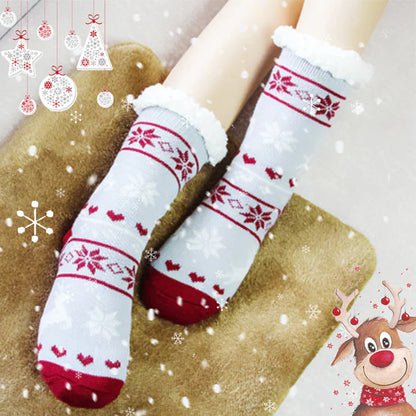 🎄✨ "Thermo Fleece Slipper Socks – Perfekt für die kalte Jahreszeit! 🧦❄️"