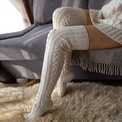 2025 Warm Over Knee Extra Long Knitted Socks