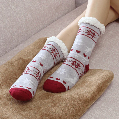 🎄✨ "Thermo Fleece Slipper Socks – Perfekt für die kalte Jahreszeit! 🧦❄️"