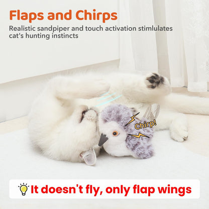 🔥 Last Day Sale Price | 🐾Interactive Lifelike Sandpiper Bird Cat Toy