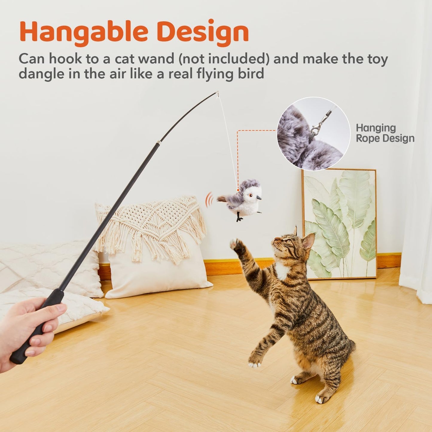 🔥 Last Day Sale Price | 🐾Interactive Lifelike Sandpiper Bird Cat Toy