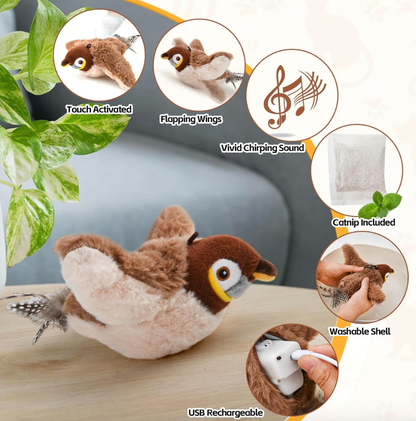 🔥 Last Day Sale Price | 🐾Interactive Lifelike Sandpiper Bird Cat Toy