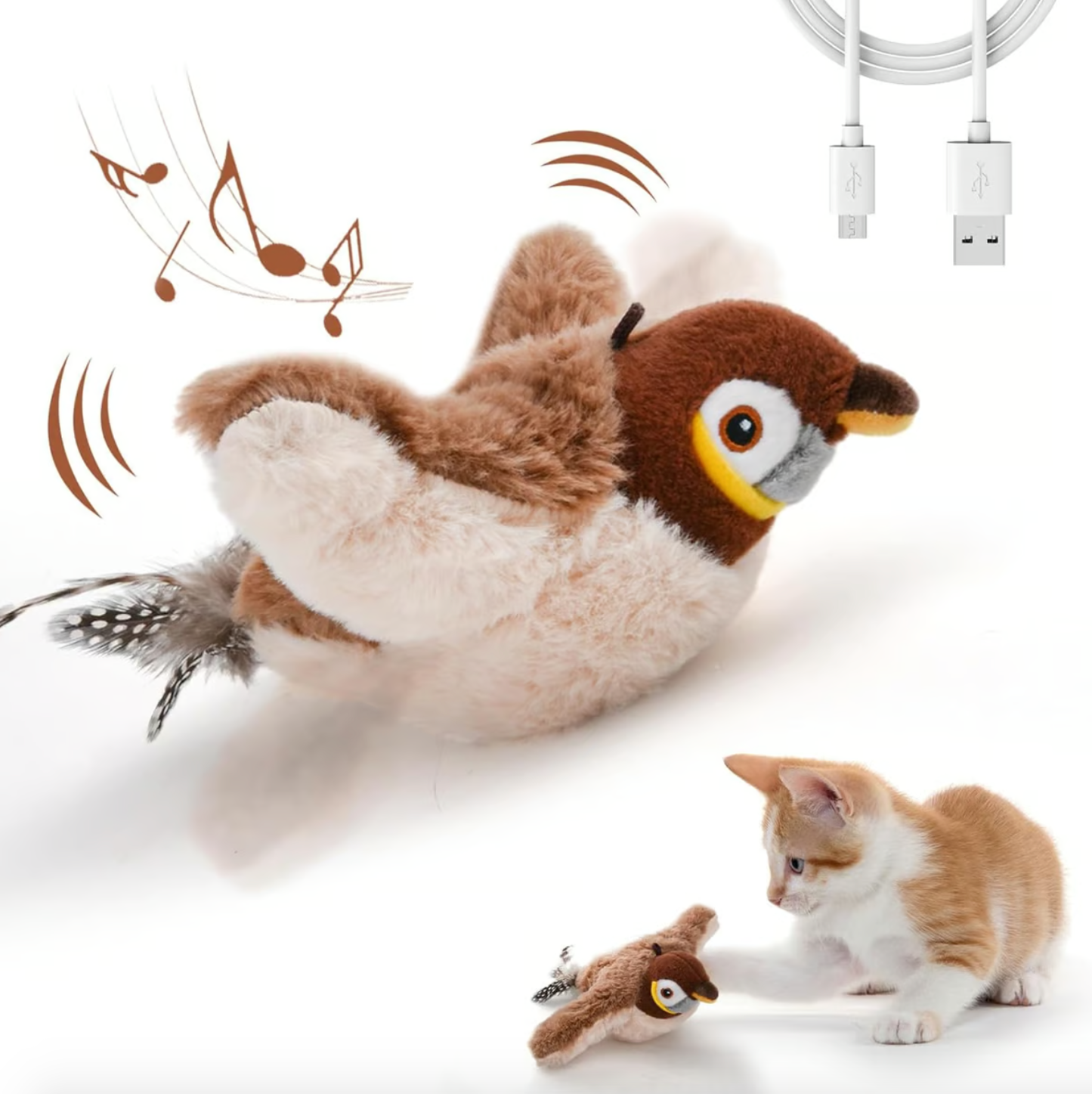 🔥 Last Day Sale Price | 🐾Interactive Lifelike Sandpiper Bird Cat Toy