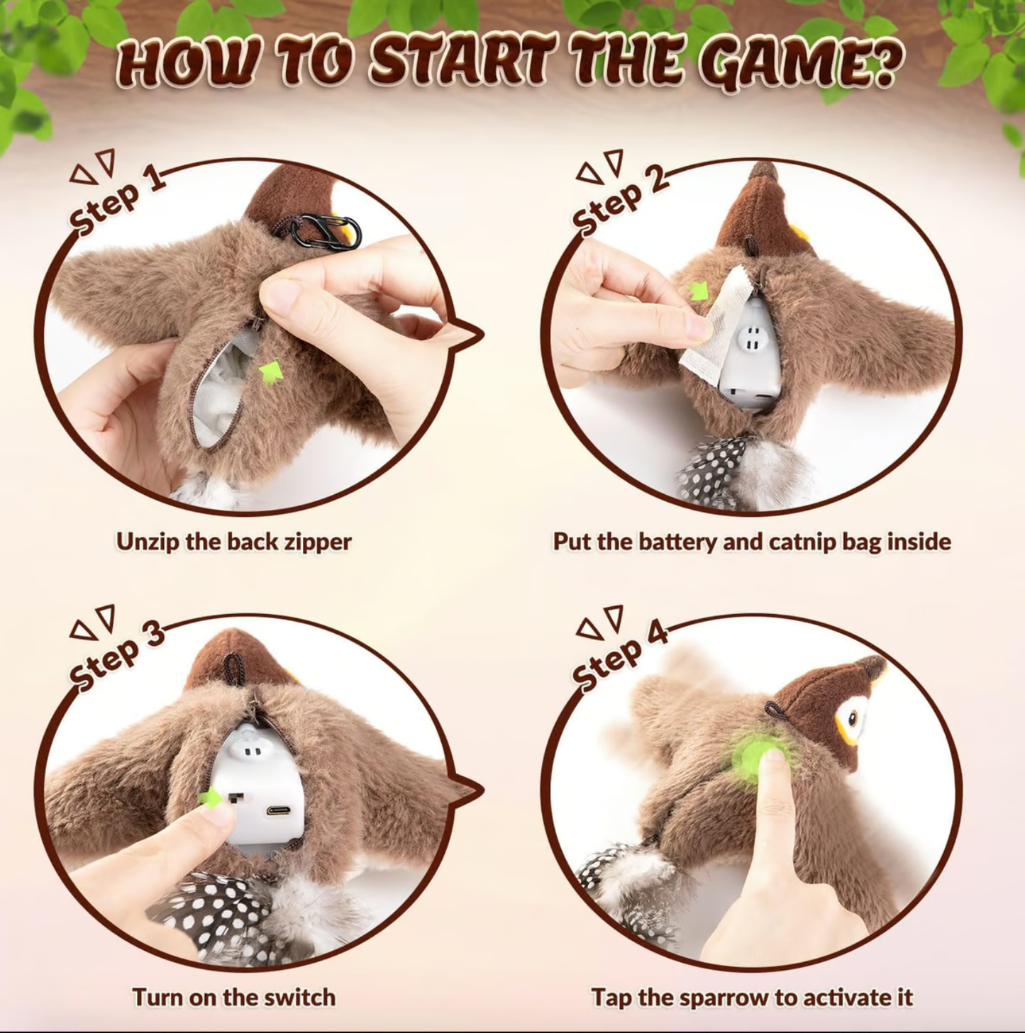 🔥 Last Day Sale Price | 🐾Interactive Lifelike Sandpiper Bird Cat Toy