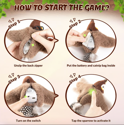 🔥 Last Day Sale Price | 🐾Interactive Lifelike Sandpiper Bird Cat Toy