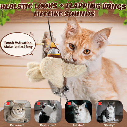 🔥 Last Day Sale Price | 🐾Interactive Lifelike Sandpiper Bird Cat Toy