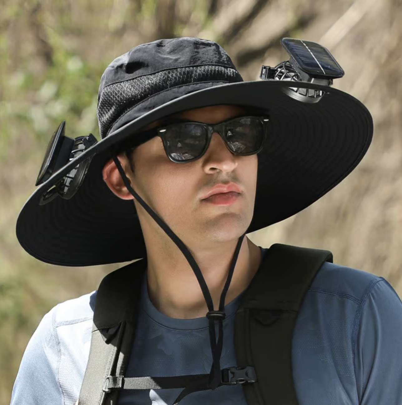 🔥 Last Day Sale Price | Unisex Breezy Solar Fan Hat (Adjustable 22"-25")