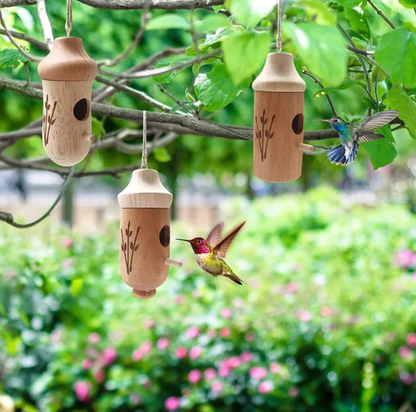 Wooden Hummingbird House-Gift for Nature Lovers