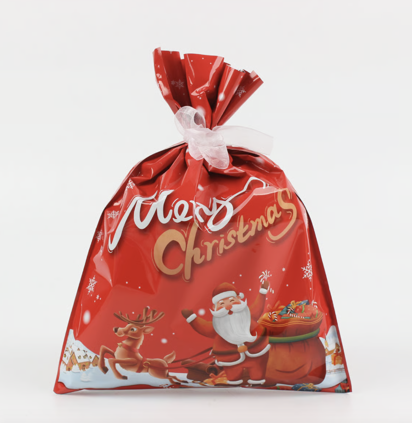 Reusable MerryPouch Christmas Tie Gift Bag