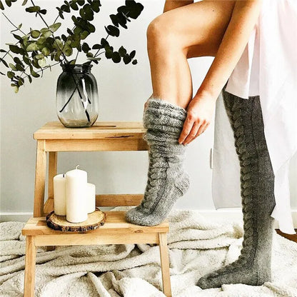 2025 Warm Over Knee Extra Long Knitted Socks