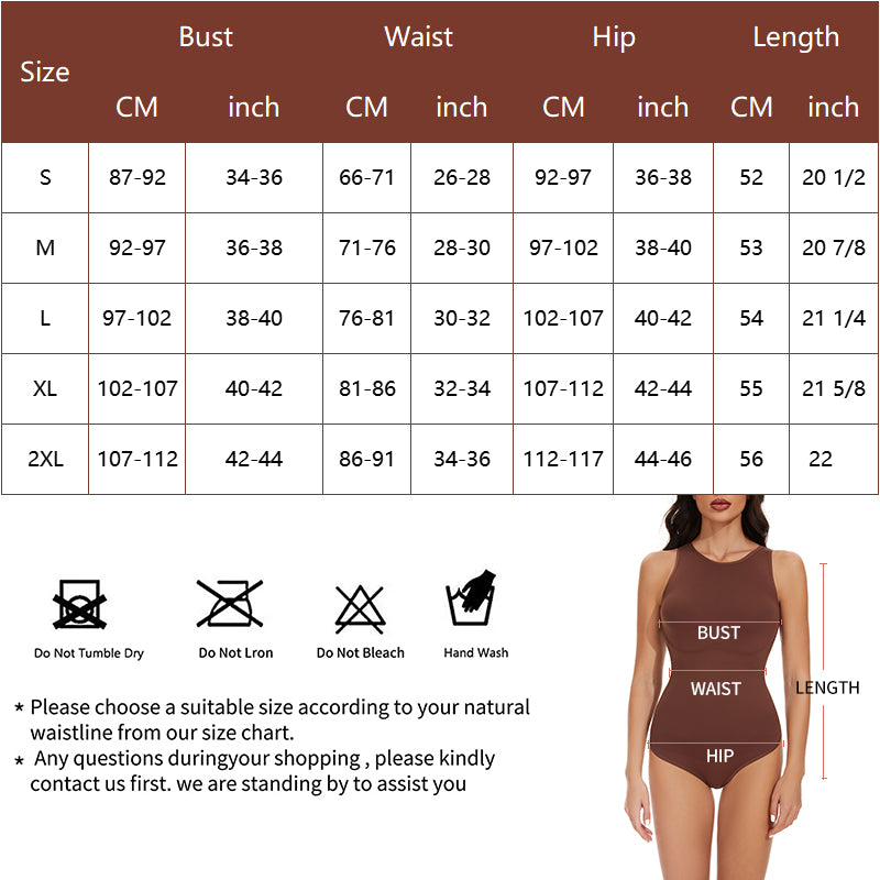 Crew Neck Ärmelloses Figurformendes Bodysuit Shapewear