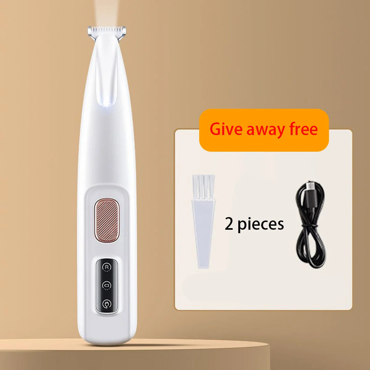 2025 Waterproof Rechargeable Pet Shaver with LED Light