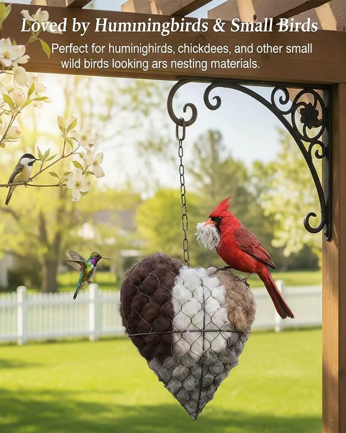 Alpaca Fiber Bird Nest Heart