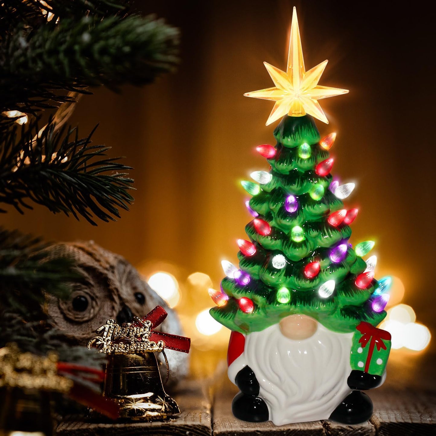 🔥 Last Day Sale Price | Cozy Gnome Lighted Tree🌲