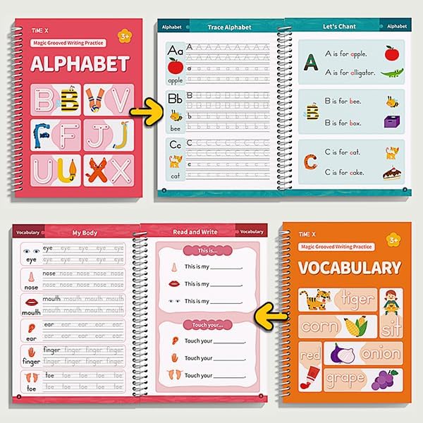 Magic Grooved Writing Books (Practice 6-Books)