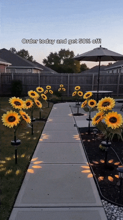 🌻Solar LED Sunflower Garden Lights, Realistic Night Glow for Yard, Lawn, Patio and Porch Decoration