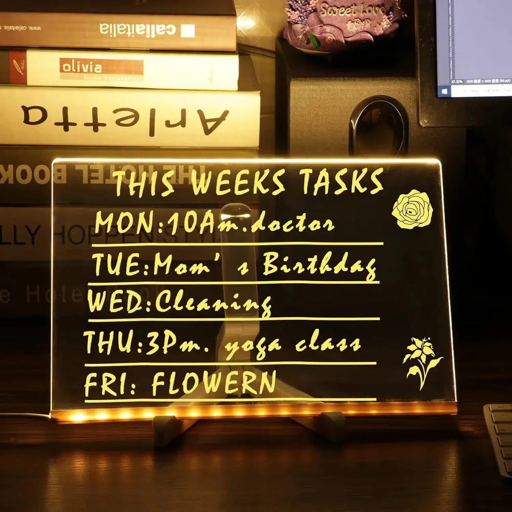 🔥 Last Day Sale Price | 🎄 LED Drawing Board (7-Color Glow) .
