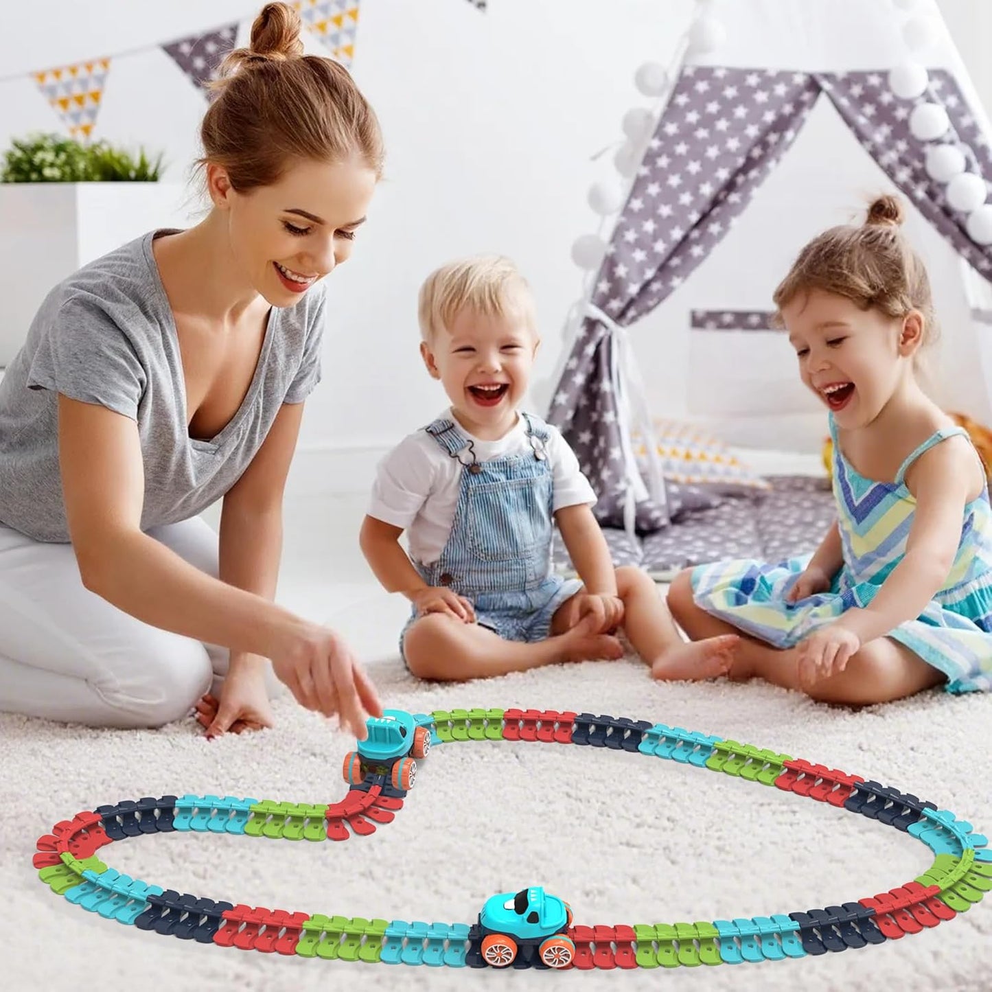 Smart Glow Racing Track – Interactive Light-Up Car Set 🚗✨