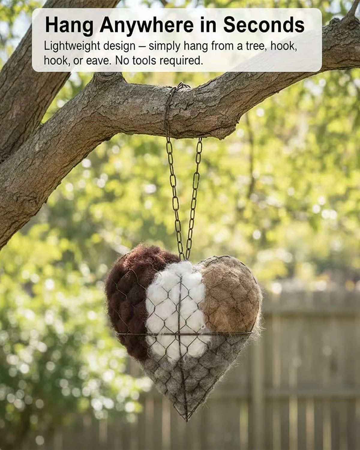 Alpaca Fiber Bird Nest Heart
