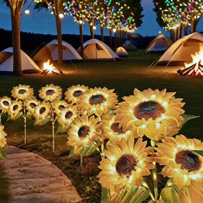 🌻Solar LED Sunflower Garden Lights, Realistic Night Glow for Yard, Lawn, Patio and Porch Decoration, Waterproof IP65