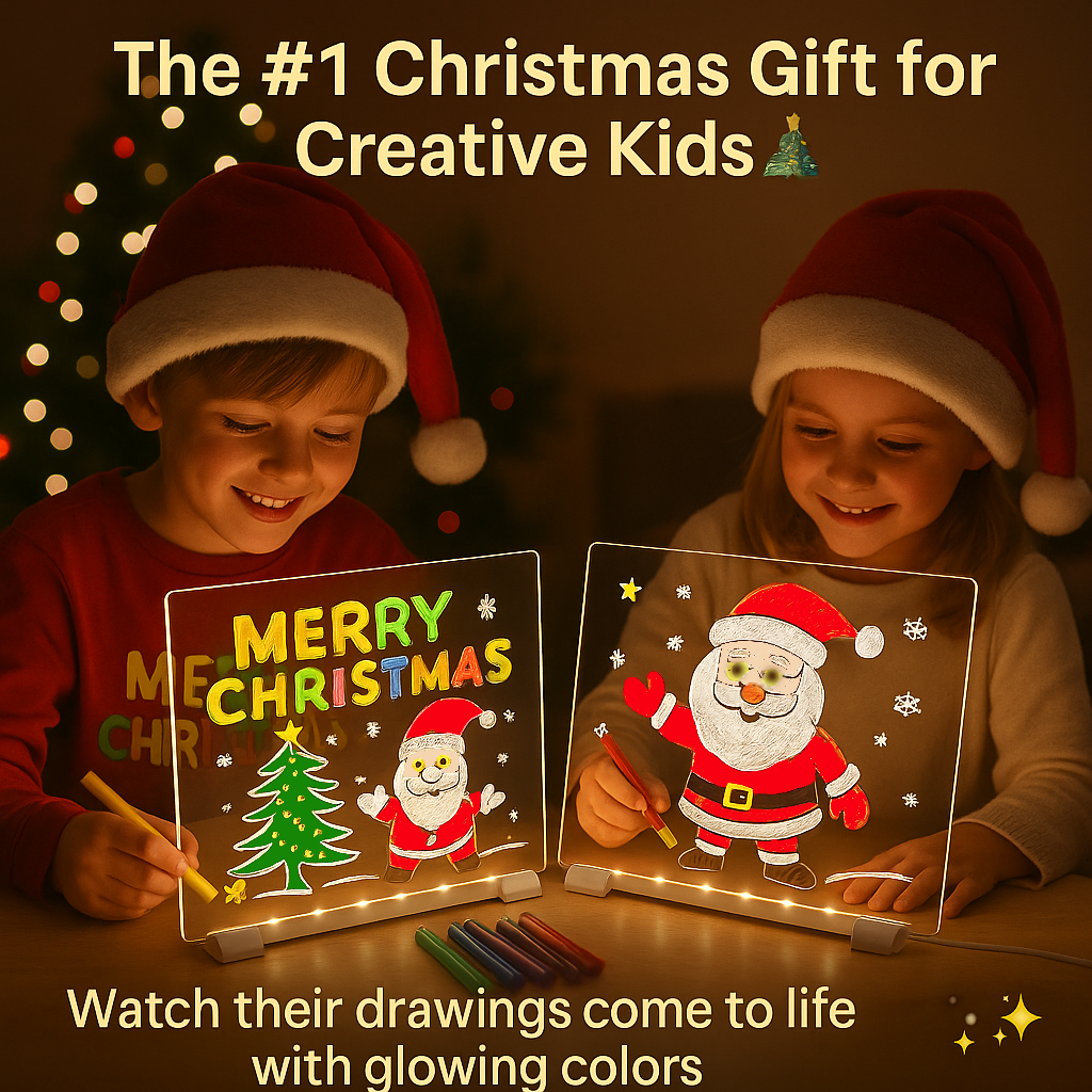 🔥 Last Day Sale Price | 🎄 LED Drawing Board (7-Color Glow) .