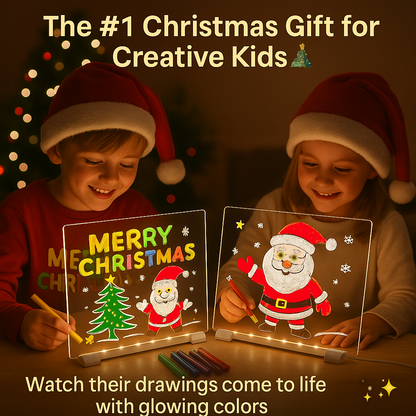 🔥 Last Day Sale Price | 🎄 LED Drawing Board (7-Color Glow) .