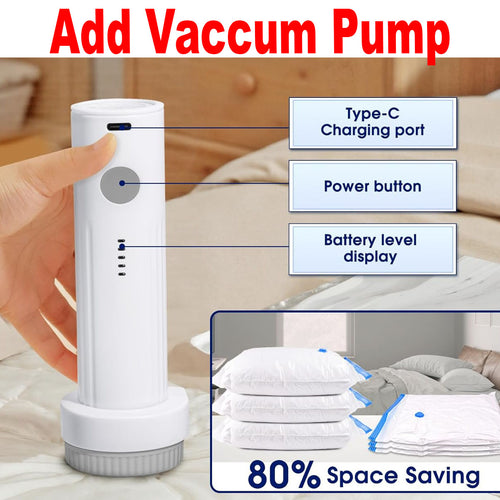 Add Rechargeable Pump for travel bags .
