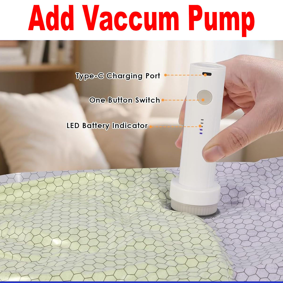 Add Replacement Extra Pump for travel bags